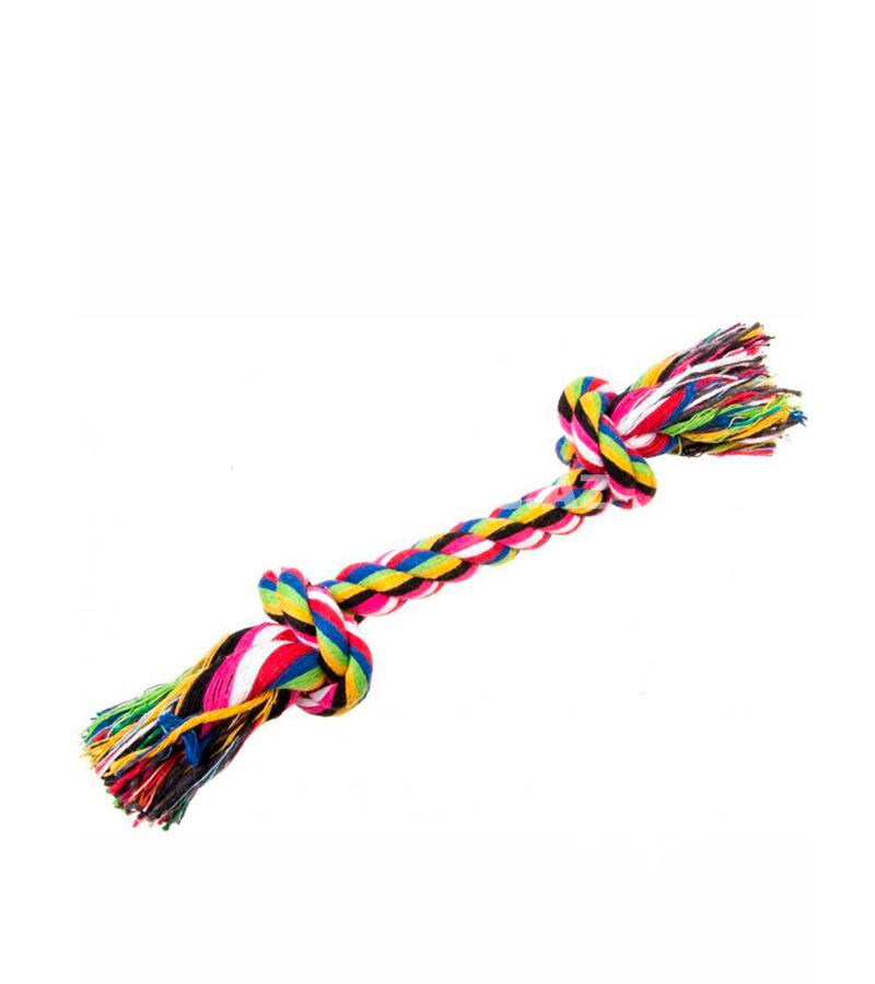 Игрушка TRIXIE «Веревка с узлом» для мелких и средних пород собак. Цвет: Микс. Длина: 25 см.