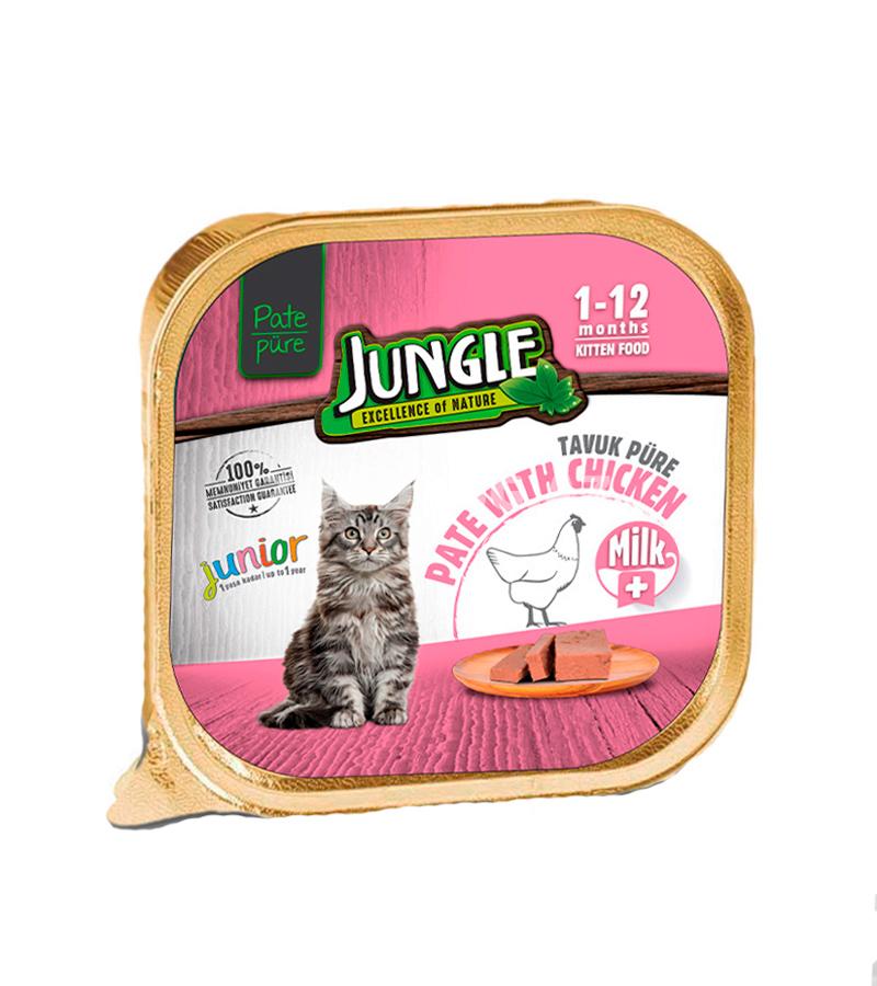Влажный корм Jungle Kitten  паштет для котят с курицей 100 гр.