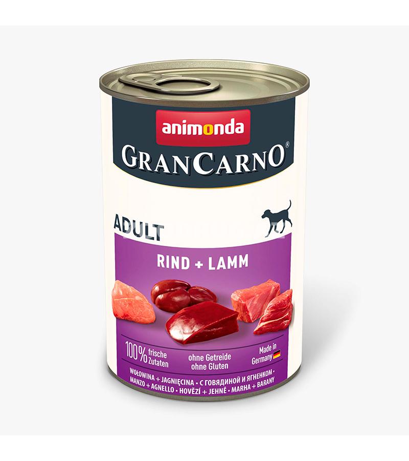 Влажный корм ANIMONDA GRAN CARNO ORIGINAL ADULT RIND LAMM для взрослых собак со вкусом говядины и ягненка 400 гр.