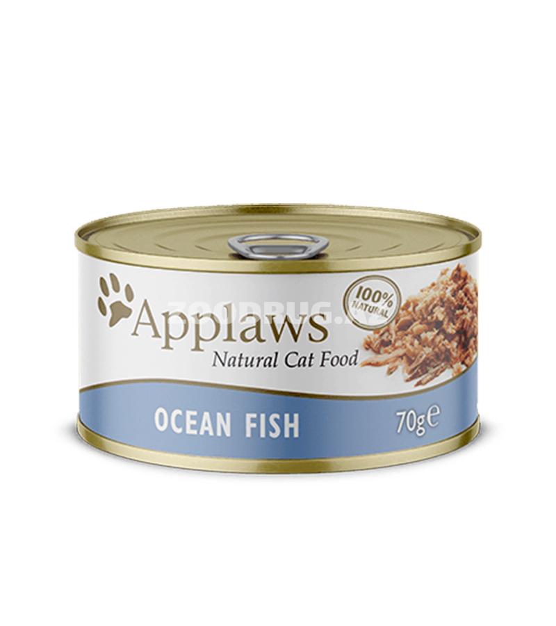 Влажный корм APPLAWS для взрослых кошек с океанической рыбой 70 гр.