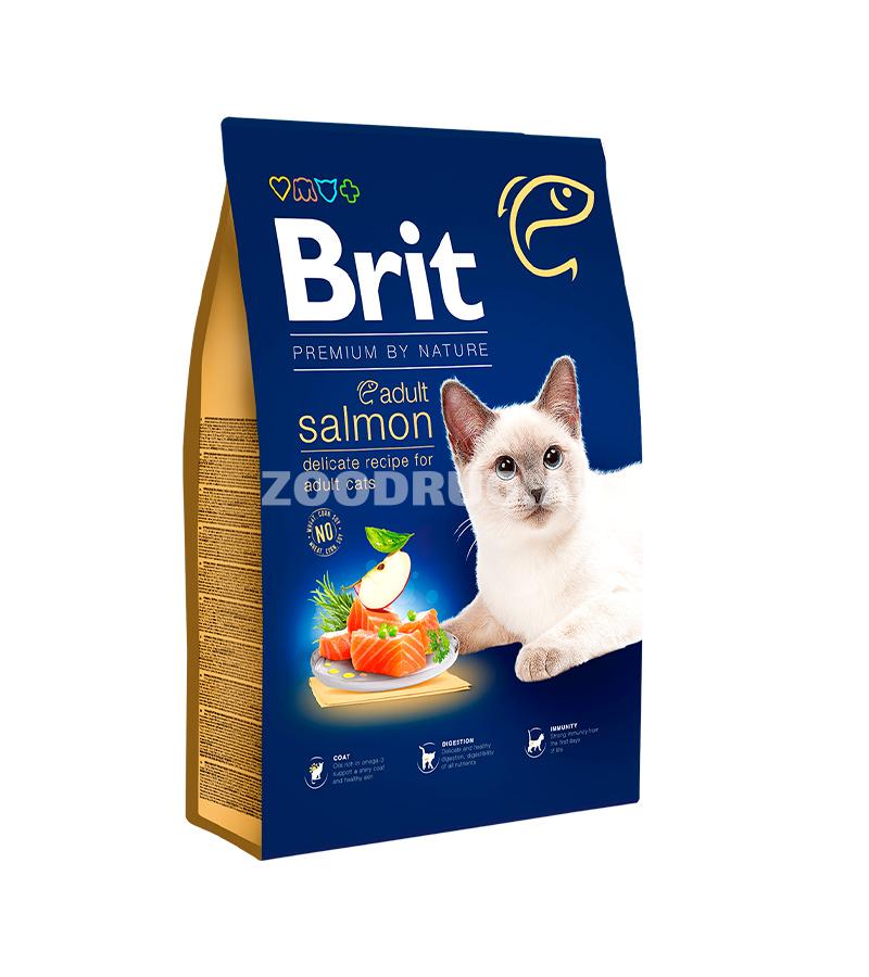 Сухой корм для кошек Brit Premium Cat Adult Salmon с лососем