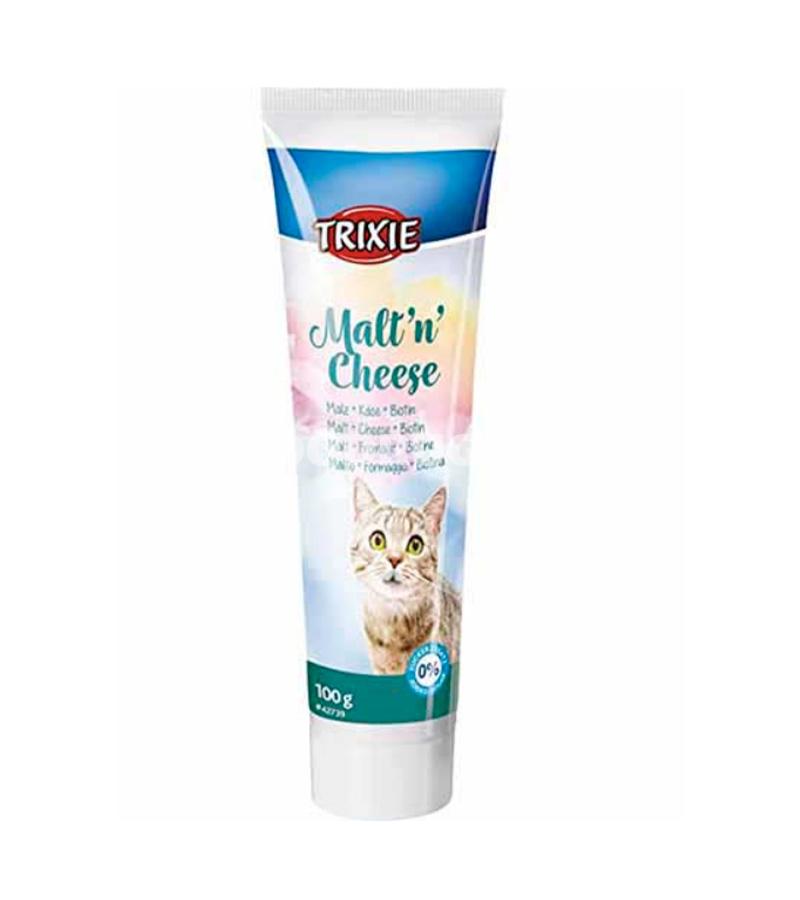 Витаминная паста Trixie Malt`n`Cheese Hairball Control для вывода шерсти из желудка у кошек со вкусом сыра 100 гр.