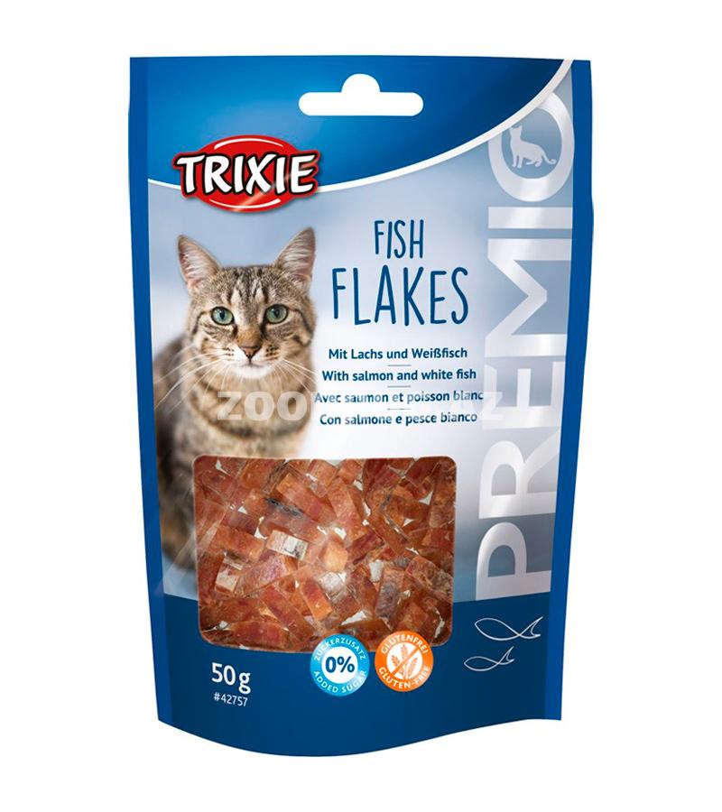Trixie (Трикси) PREMIO Fish Flakes Лакомство для кошек с лососем и путассой (50 гр)