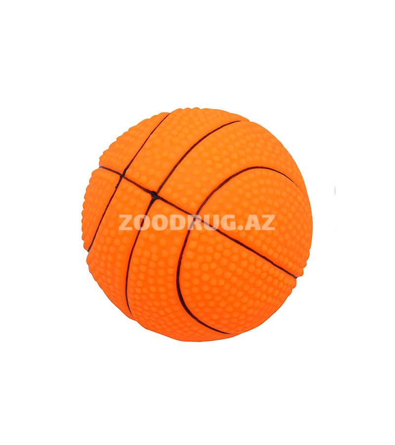 Игрушка O.L.KAR "Баскетбольный мяч" с пищалкой для собак. Диаметр: 7 см.