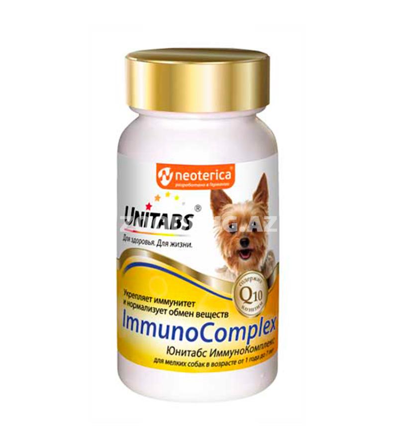 UNITABS IMMUNO COMPLEX – Юнитабс витаминно-минеральный комплекс для собак мелких пород для укрепления иммунитета с Q10 (100 т)