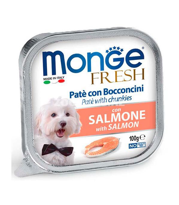 Влажный корм Monge Fresh Dog Salmon паштет для взрослых собак со вкусом лосося 100 гр.