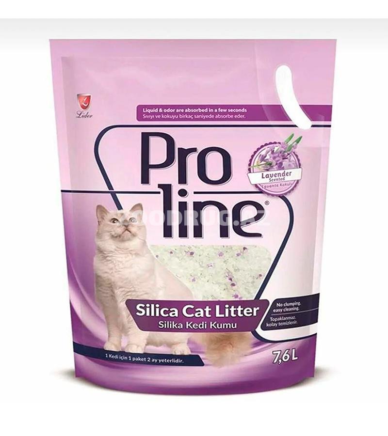 Наполнитель для кошачьего туалета Proline Lavander Silica Gel силикагелевый c ароматом лаванды 7,6 лтр.