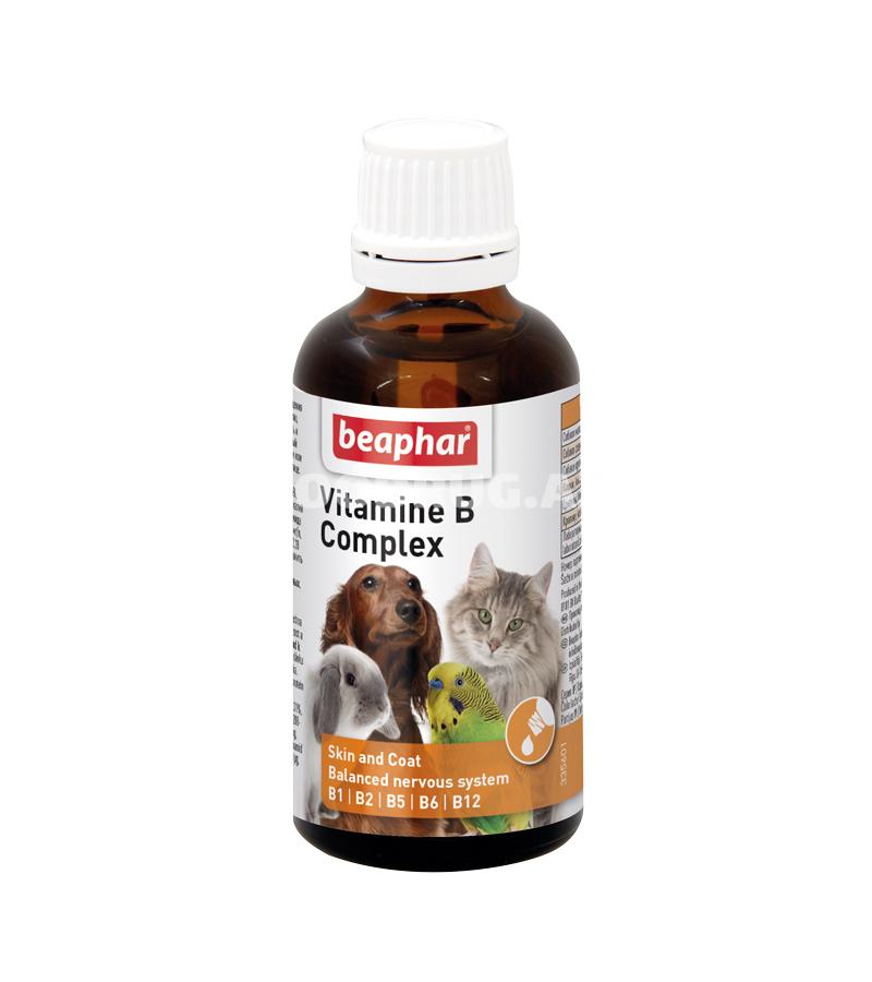 Витаминный комплекс Beaphar Vitamine B Complex для всех видов домашних животных с витамином В 50 мл.