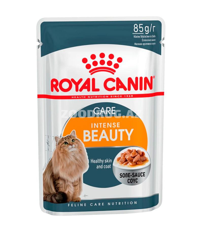 Влажный корм Royal Canin Beauty Sauce для взрослых кошек для красоты и здоровья шерсти со вкусом курицы в соусе 85 гр.