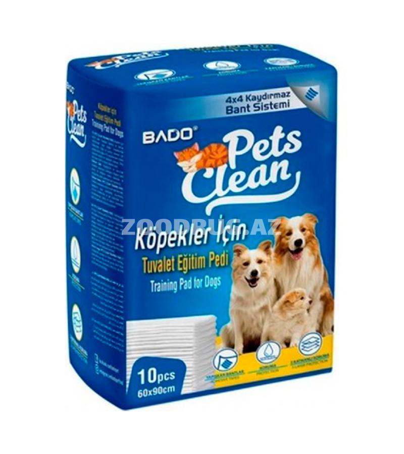 Пеленки гигинические для животных Pets Clean. Размер: 90х60 см. 10 шт.
