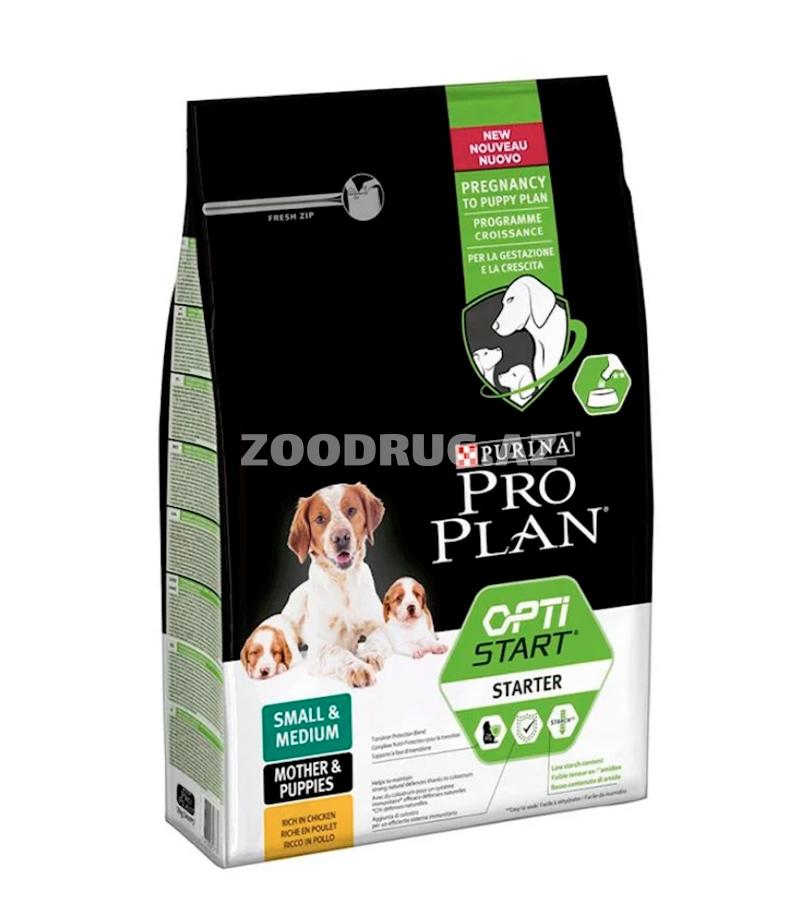 Сухой корм Purina Proplan Mother&Puppy Optistart для беременных и кормящих собак и щенков мелких и средних пород со вкусом курицы 12 кг.