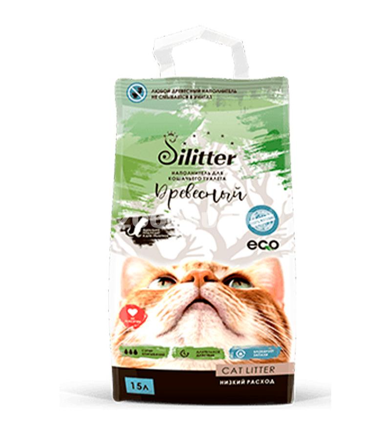 Древесный наполнитель Silitter для кошек 10 кг.