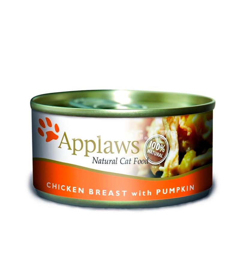 Влажный корм APPLAWS для взрослых кошек с куриной грудкой и тыквой 70 гр.