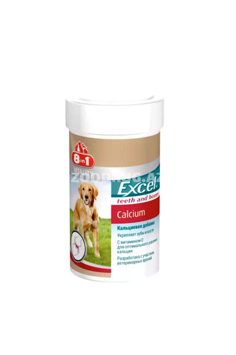 Кальциевая добавка 8in1 Excel Calcium для здоровья зубов и костей для собак 155 таб.