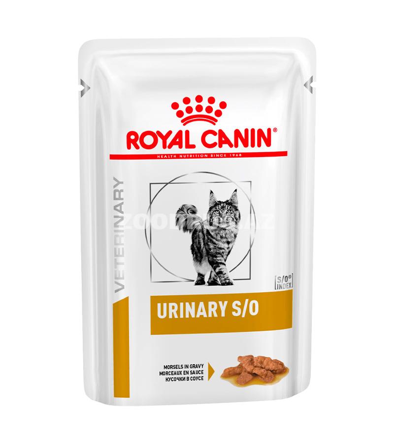 Влажный диетический корм Royal Canin Urinary S/O для взрослых кошек при мочекаменной болезни в соусе 85 гр.