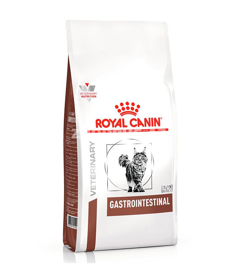 Сухой диетический корм Royal Canin Gastrointestinal для взрослых кошек при заболеваниях желудочно-кишечного тракта со вкусом курицы.