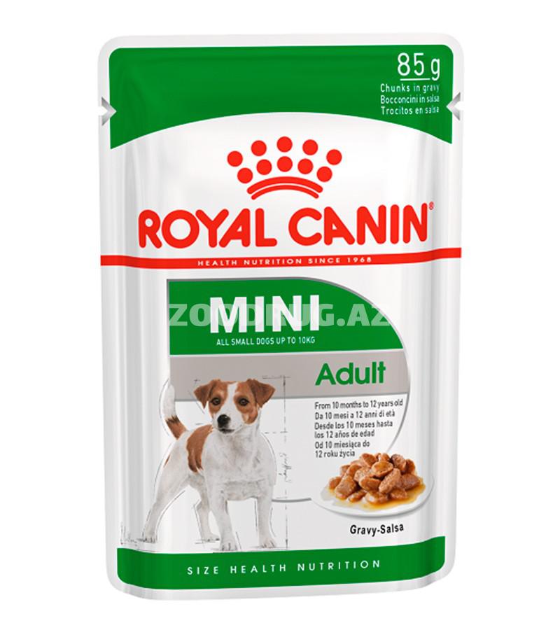 Консервы ROYAL CANIN MINI ADULT для взрослых собак маленьких пород в соусе (85 гр)