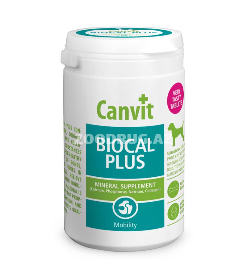 Витамины Canvit Biocal Plus для здорового развития костной ткани, сухожилий, суставов, хрящей, зубов и мышц собак 230 гр.