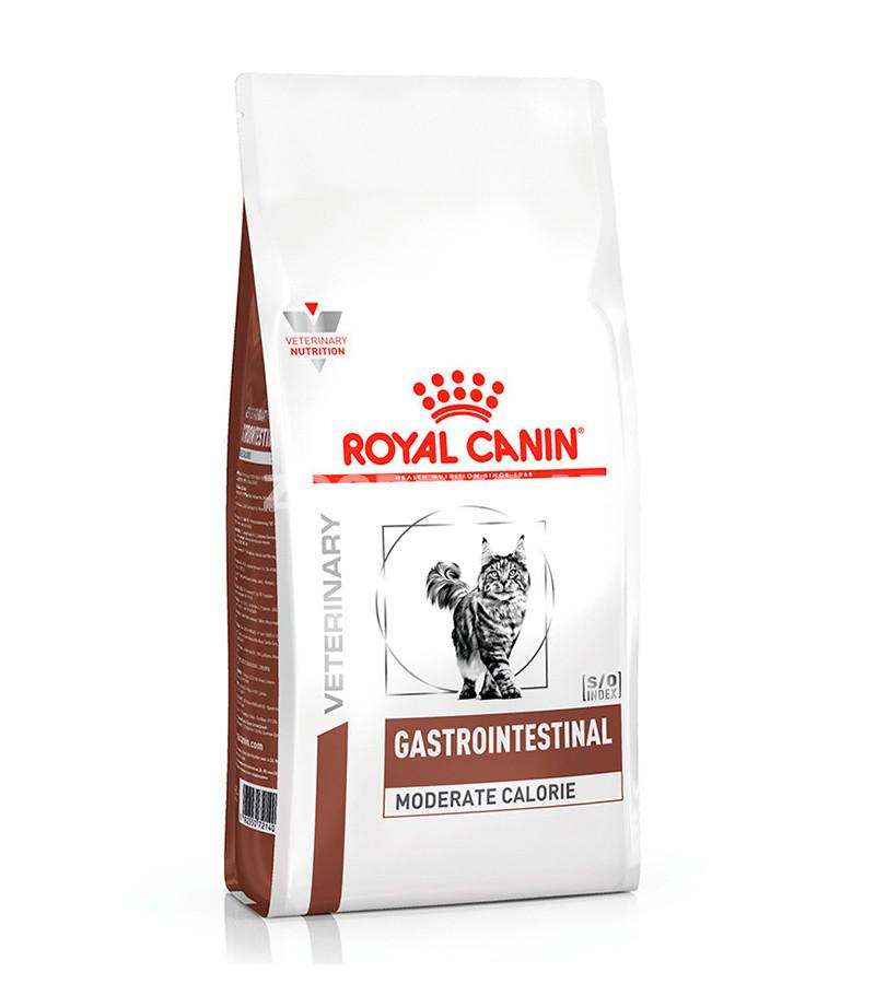 Сухой диетический корм Royal Canin Gastrointestinal Moderate Calorie для взрослых кошек при заболеваниях желудочно-кишечного тракта панкреатит 400 гр.