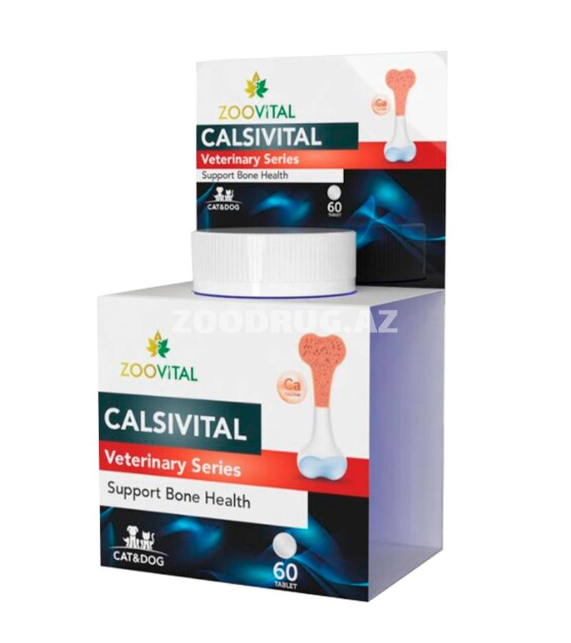 Витаминная добавка ZOOVITAL Calsivital Dog&Cat поддержка костей для кошек и собак 60 табл.