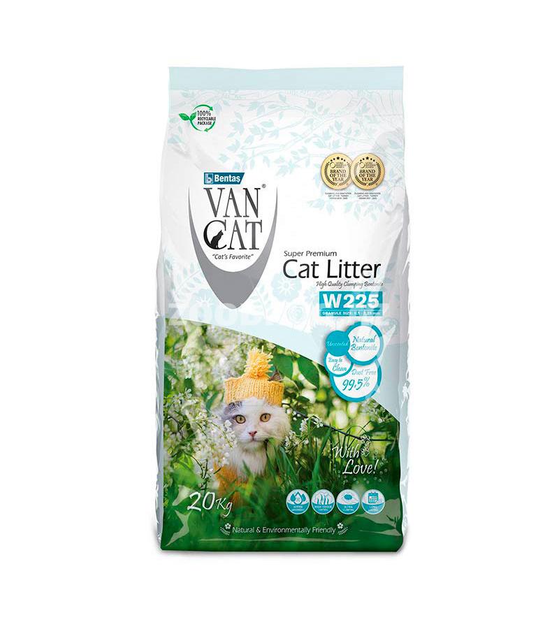 Наполнитель для кошачьего туалета Van Cat Super Premium Quality с ароматом лаванды бентонитовый комкующий (20 кг)