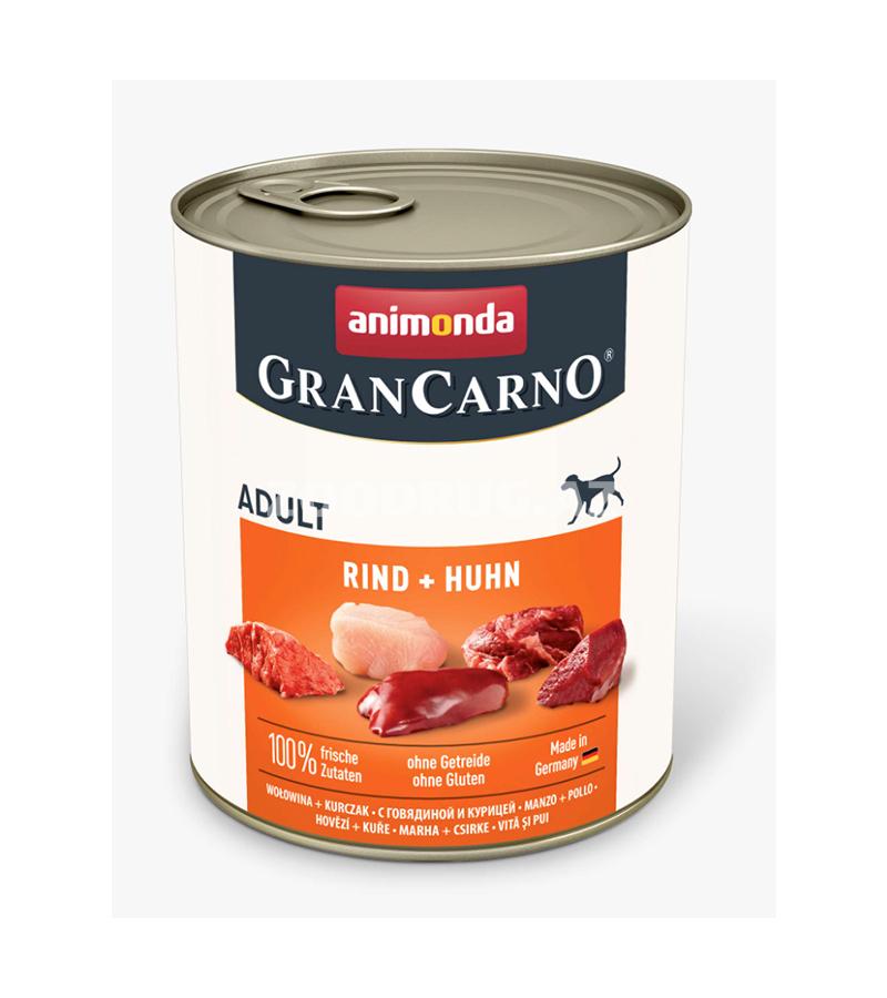 Влажный корм Animonda Gran Carno Original Adult для взрослых собак со вкусом говядины и курицы 800 гр.