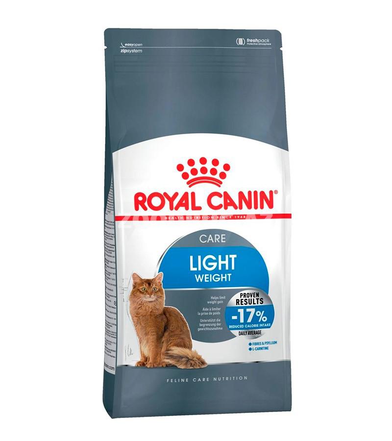 Сухой корм Royal Canin Light Weight Care диетический для профилактики лишнего веса взрослых кошек со вкусом курицы.