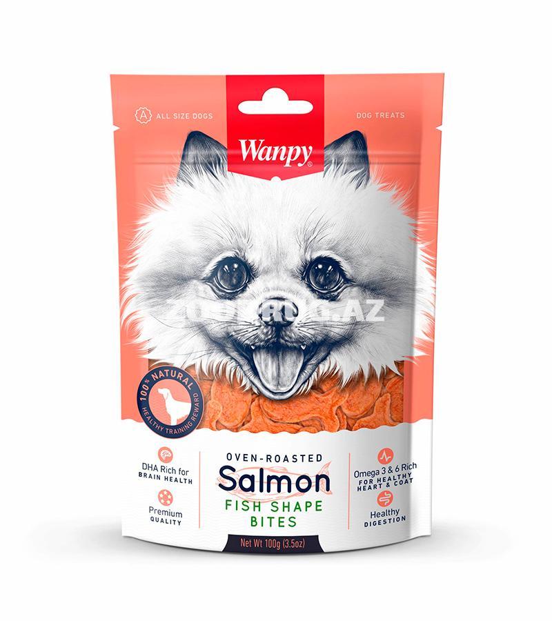 Лакомство Wanpy Salmon Fish Shape Bites с лососем для собак.#868002