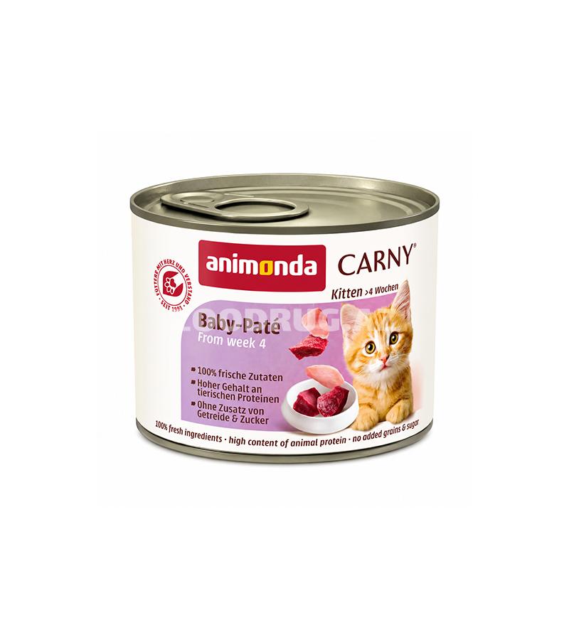Влажный корм Animonda - Carny Kitten Baby-Paté для котят с 4-недельного возраста 200 гр #83962.