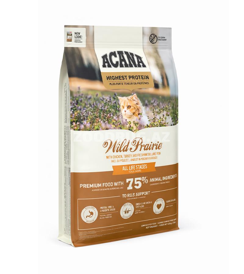Сухой корм Acana Wild Prairie Cat со вкусом курицы,индейки и рыбы для кошек #714550
