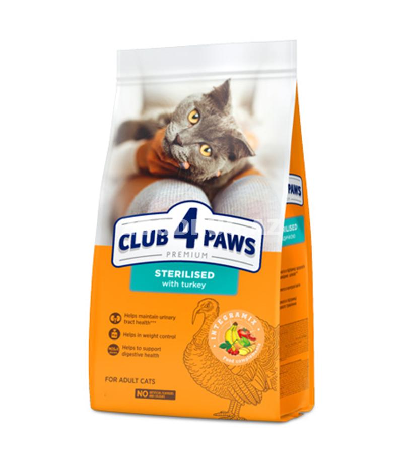 Сухой корм Club 4 Paws для стерилизованных кошек (с индейкой)14кг