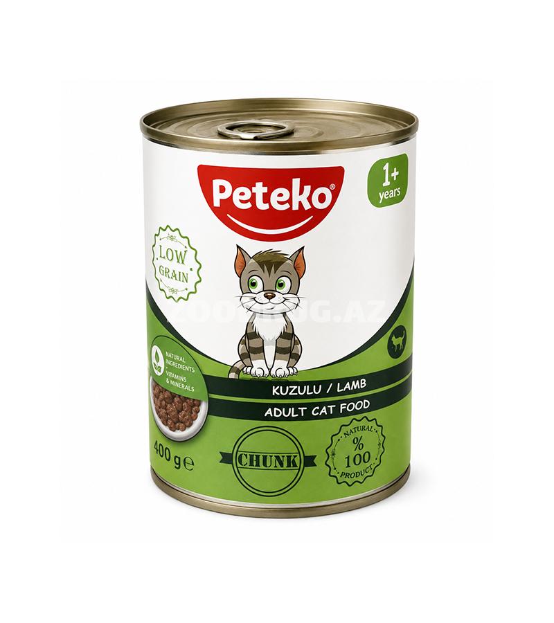 Влажный корм Peteko Adult Cat Food Lamb - с ягнёнком для взрослых кошек 400 г.