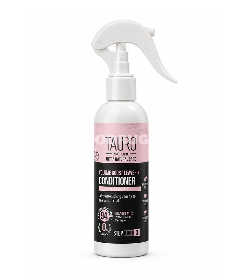 Kondisioner-sprey Tauro Pro Line Ultra Natural Care Volume Boost Leave-In Conditioner – tüklərə həcm vermək və qulluq etmək üçün peşəkar, yuyulmayan kondisioner, 250 ml.