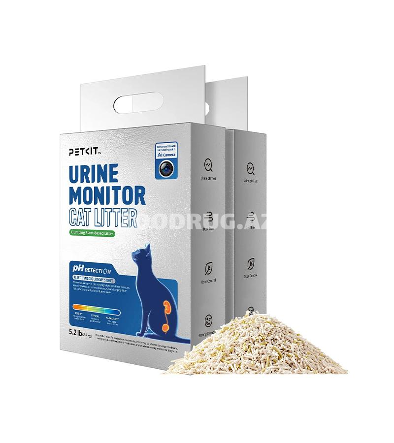 Инновационный комкующийся наполнитель PETKIT Urine Monitor Cat Litter, созданный специально для контроля здоровья мочевыделительной системы кошек.