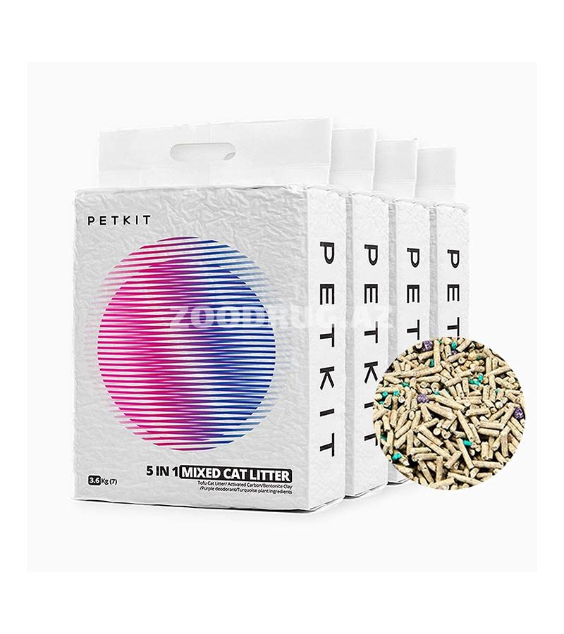Современный комкующийся наполнитель PETKIT 5 in 1 Mixed Cat Litter премиум-класса, созданный для максимальной гигиены, удобства и безопасности вашего питомца.