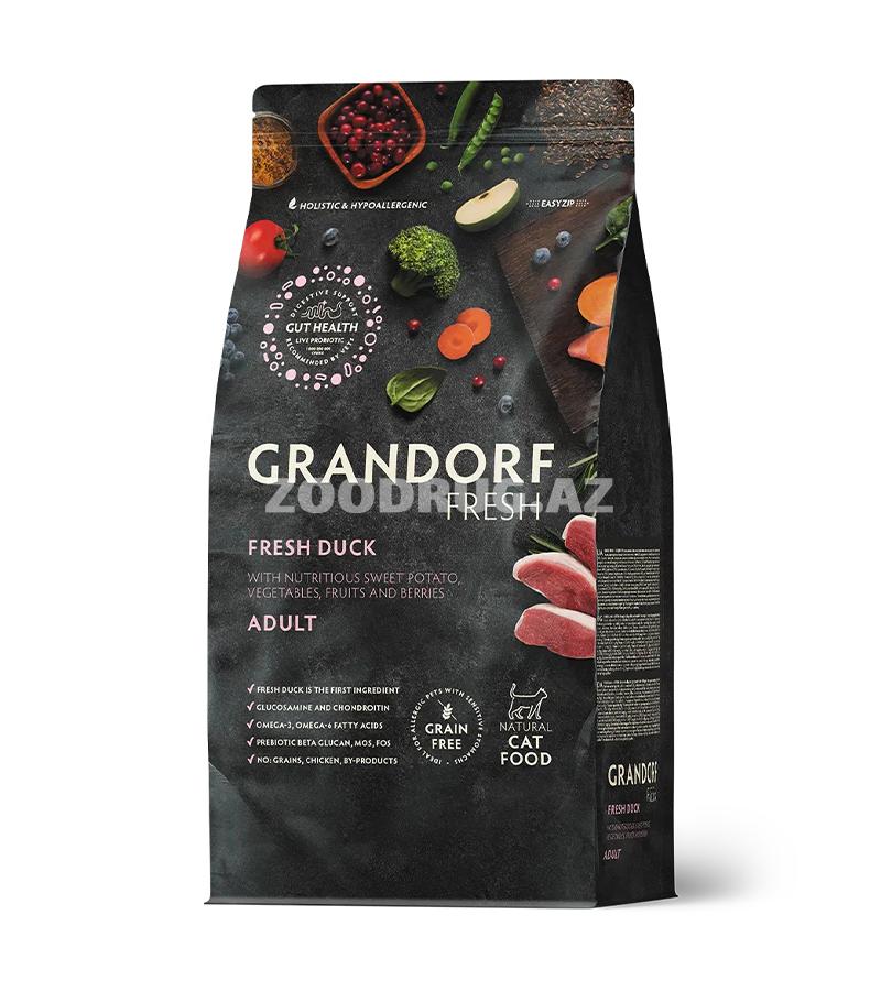 Сухой корм Grandorf Fresh Holistiс Hypoallergenic Adult Fresh Duck Гипоаллергенный холистик беззерновой для взрослых кошек с уткой.