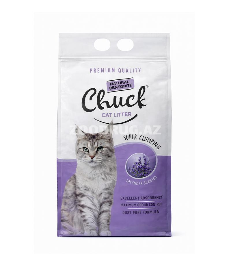 Chuck Super Clumping Lavender — lavandanın incə ətri ilə komaklaşan bentonit doldurucu, 5 l