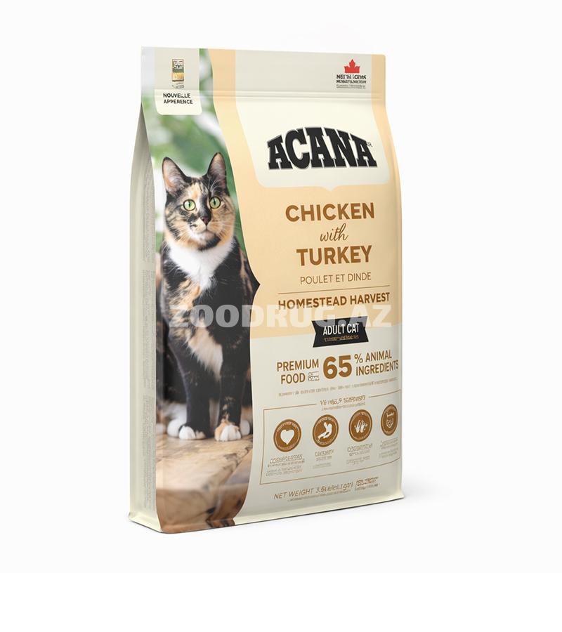 Сухой корм Acana Chicken with Turkey со вкусом курицы и индейки для кошек  #714369