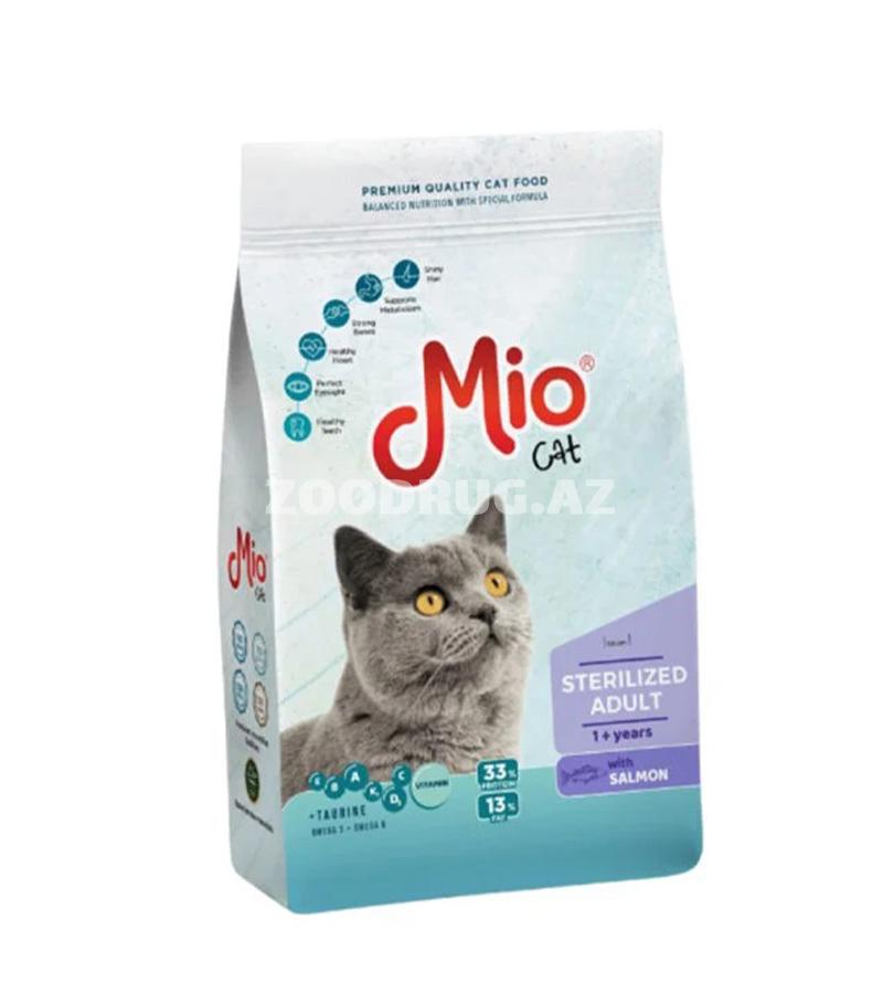 Сухой корм Mio Cat Sterilized/Urinary  Adult with Salmon для стерилизованных кошек со вкусом лосося 15кг.