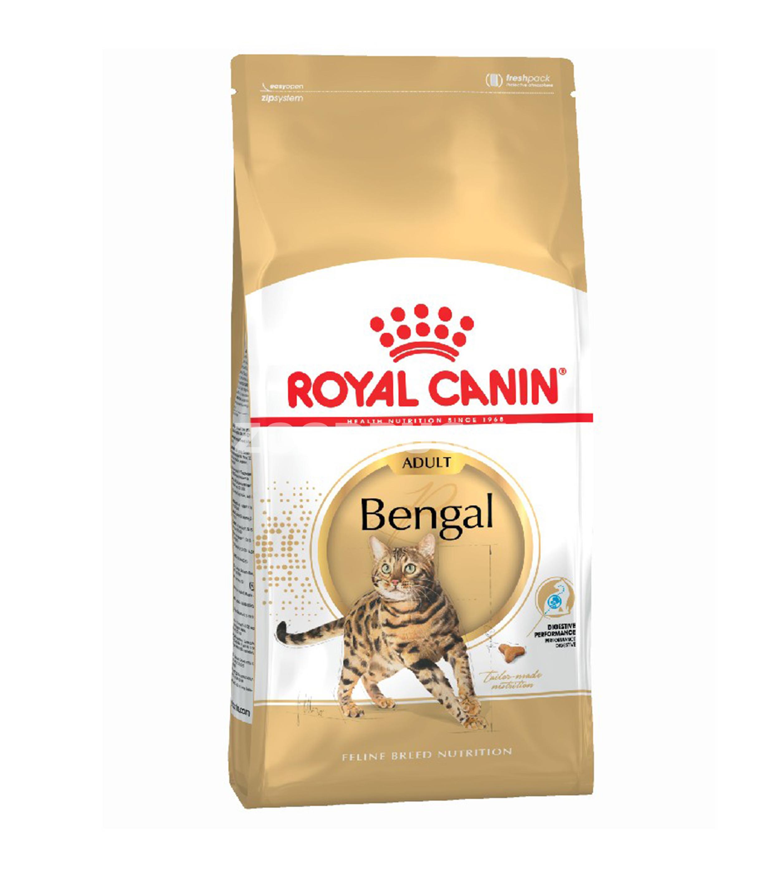 Royal Canin Bengal 2 kq toyuq dadlı benqal cins yetkin pişiklər üçün tam rasionlu quru yem.