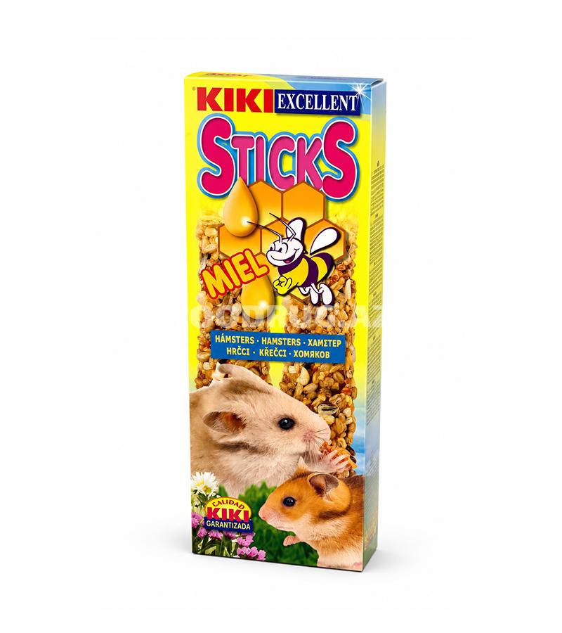Лакомство KIKI Excellent Sticks Miel - для хомяков с натуральным медом, созданное как полезное дополнение к ежедневному рациону 2x #3137.
