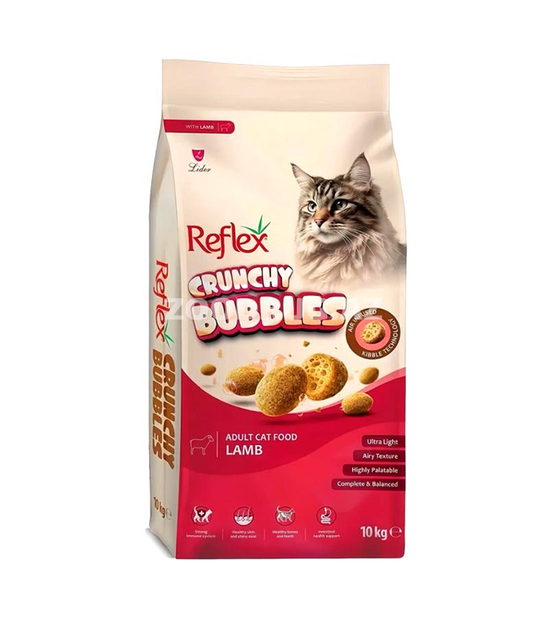 Сухой корм Reflex Crunchy Bubbles Adult Cat Food Lamb - с ягнёнком для взрослых кошек, 10 кг.