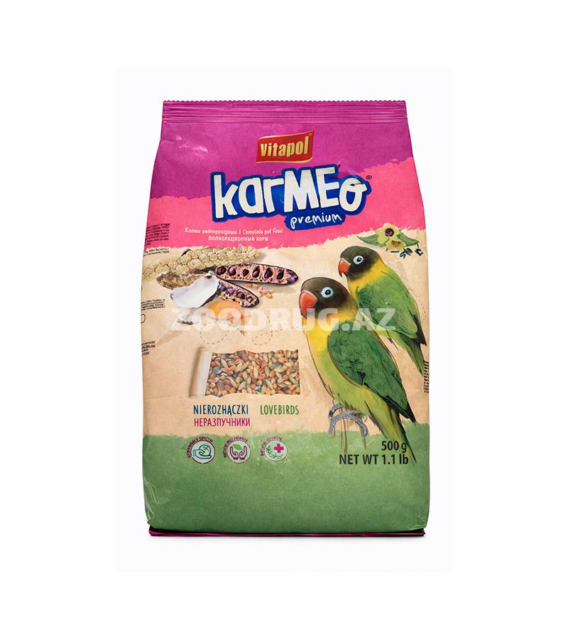 Полнорационный корм Vitapol Karmeo Premium Lovebirds , специально разработанный для неразлучников 500г. 
