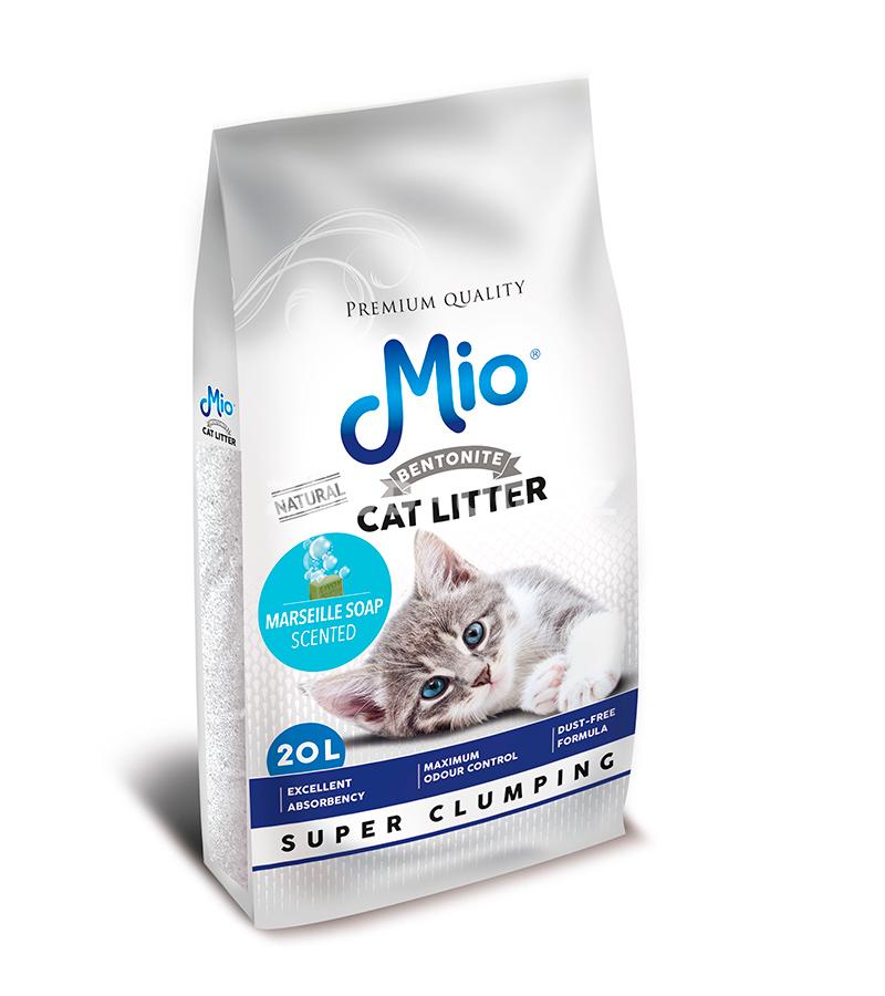 Наполнитель Mio Cat Litter Marseille Soap комкующийся для кошек с запахом марсельским мылом (20 л)