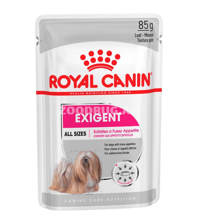 Влажный корм ROYAL CANIN EXIGENT CARE для привередливых взрослых собак всех пород паштет 85 гр.