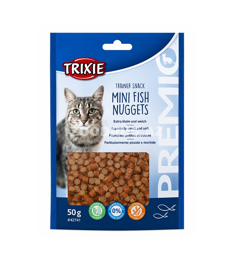Лакомство Trixie Premio Mini Fish Nuggets - мини-снеки для кошек с рыбным вкусом и кошачьей мятой 50gr #42741.
