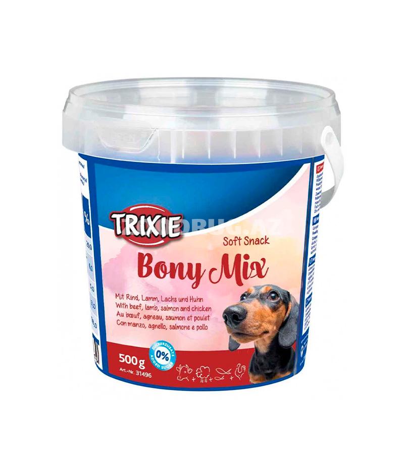 Мягкое лакомство Trixie Bony Mix для собак с говядиной, бараниной, лососем и курицей (500 гр)