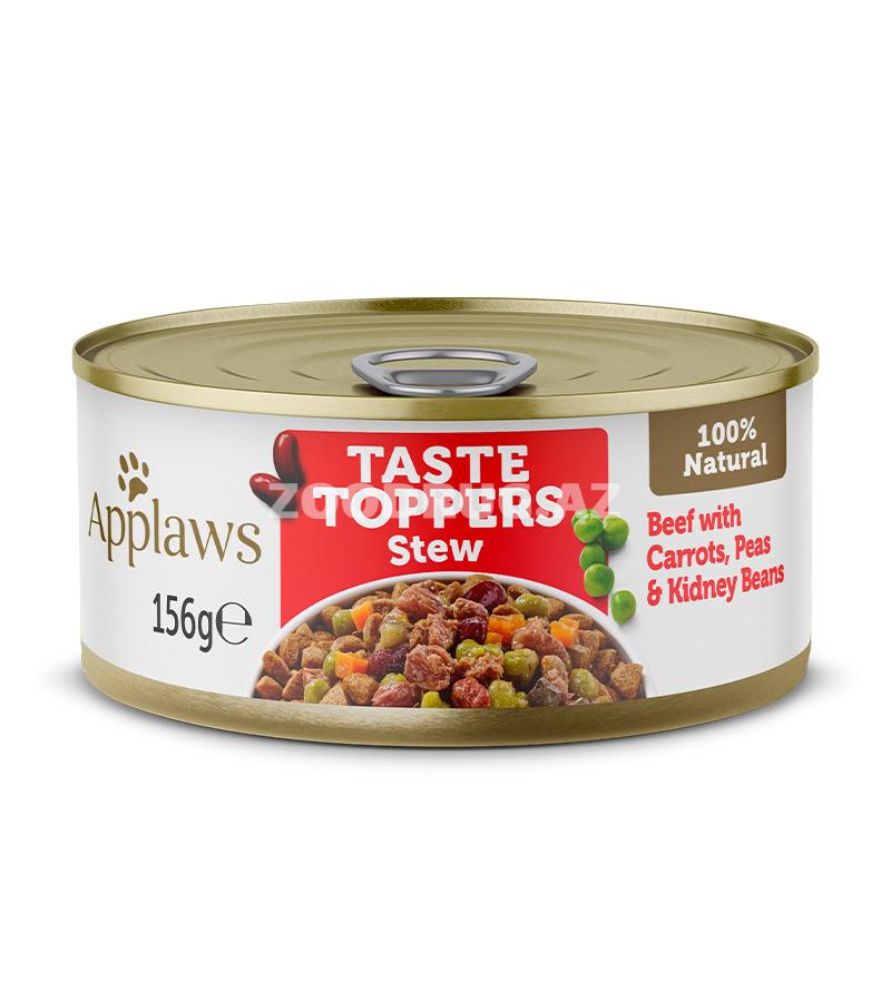 Влажный корм APPLAWS для взрослых собак со вкусом тушеной говядины, моркови, гороха и фасоли 156 гр.