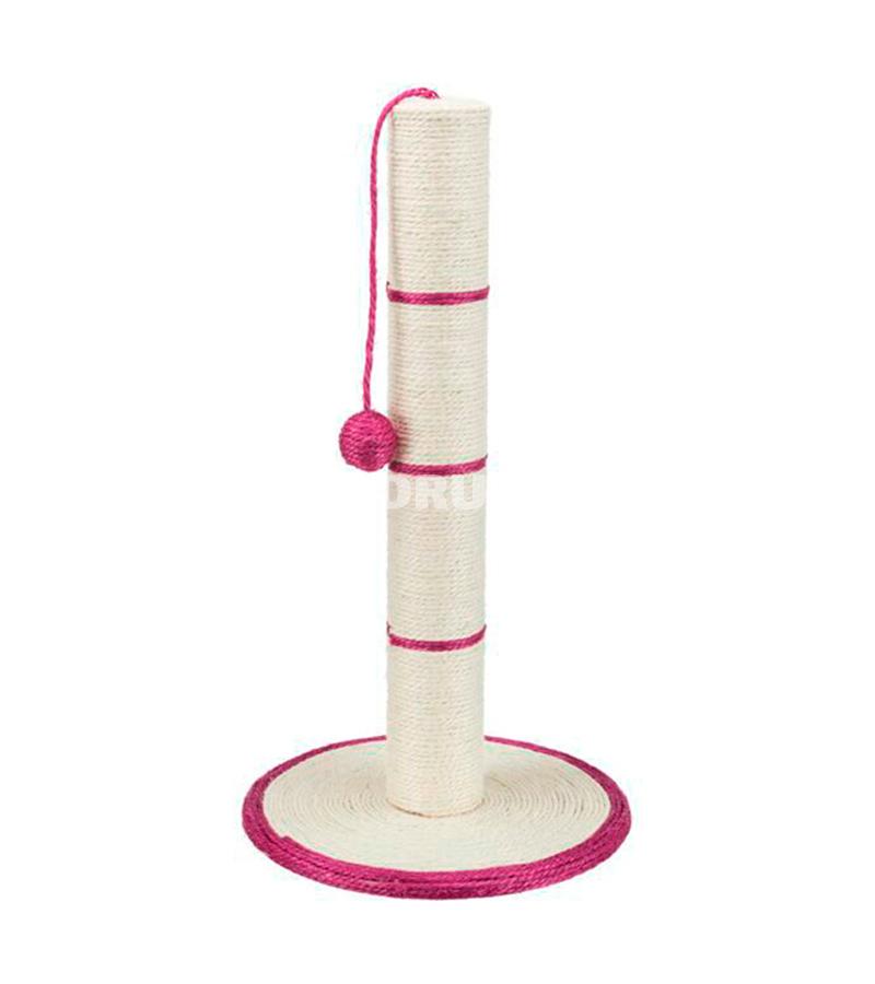 Когтеточка-столбик Trixie из сизаля. Цвет: Бежевый/Розовый. Высота: 62 см.