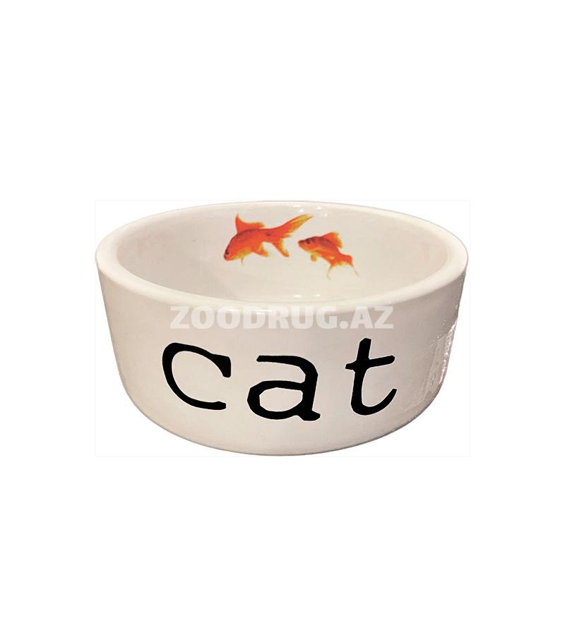 Миска Beeztees Snapshot для кошек керамическая. Цвет: Белый. Объем: 300 мл.